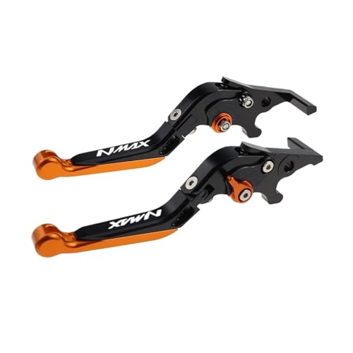 YUNDVLT Hebel Compatible With NMAX 155 NMAX155 NMAX 125 NMAX 150 N-MAX 125 155 15-23 Rollerzubehör Klappbare Ausziehbare Bremshebel Links Rechts(ORANGE1) von YUNDVLT