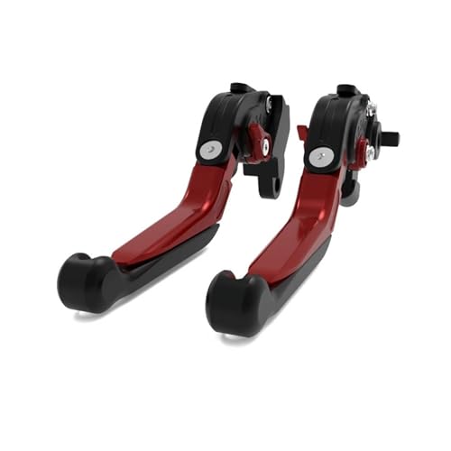 YUNDVLT Hebel Compatible With Nin-ja H2 SX 2018-2021 ZH2/Performance 2020-2023 Motorrad Faltbare Einstellbare Ausziehbare Bremskupplungshebel(Black red) von YUNDVLT