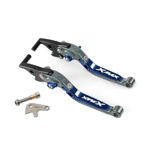 YUNDVLT Hebel Compatible With XMAX125 XMAX250 XMAX300 XMAX400 2023 Einstellbarer, Faltbarer Bremskupplungshebel Für Motorräder(Blue3) von YUNDVLT