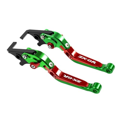YUNDVLT Hebel Compatible With ZX6R ZX6RR ZX636 2019-2023 Motorrad Einstellbare Bremse Kupplung Hebel Lenker Handgriffe Enden(Red2) von YUNDVLT