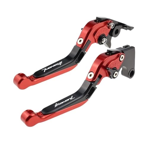 YUNDVLT Hebel Fit TUONO V4 1100RR 2017-2022 Kupplungshebel Compatible With TUONO V 4 1100 RR Fabrik Folding Erweiterbar Brems Griffe(RED3) von YUNDVLT