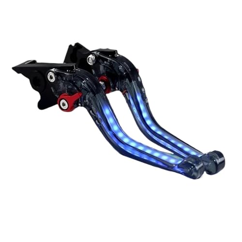 YUNDVLT Hebel For C650GT C 650 GT 2011-2017 Motorrad CNC Licht-up Signal Licht Lenker Hebel Einstellbare Bremsen Kupplung Griffe(Transparent red) von YUNDVLT