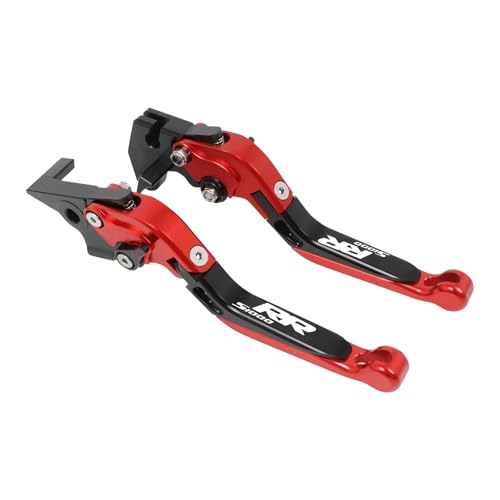YUNDVLT Hebel For S1000RR S1000 RR S 1000 RR 2020-2023 Motorradzubehör Einstellbarer Klappbarer Ausziehbarer Bremskupplungshebelgriff(RED2) von YUNDVLT