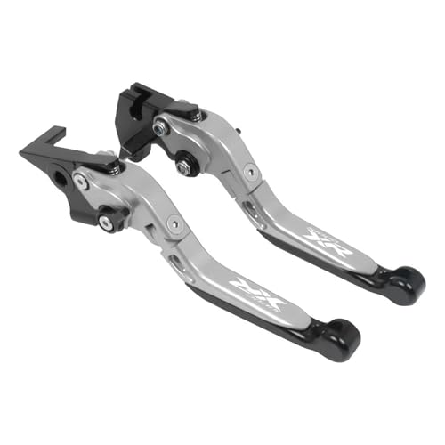 YUNDVLT Hebel For S1000XR S 1000XR S1000 XR S 1000 XR 2014-2019 2015-2018 Motorrad CNC-Bremskupplungshebel Klappgriff(Silver-Silver-Balck) von YUNDVLT