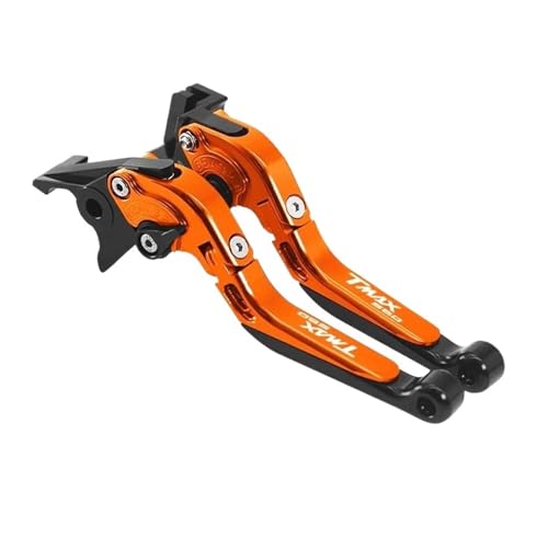YUNDVLT Hebel Motorrad Einstellbare Erweiterbar Folding Brems Kupplung Hebel For TMAX530 DX/SX TMAX 560 TMAX560 TECHMAX TMAX Tmax530 Tmax560(Orange TMAX560) von YUNDVLT