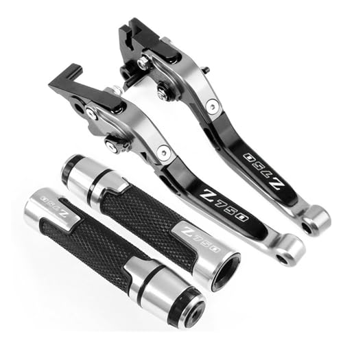 YUNDVLT Hebel Motorrad Lenker Griffe Enden Griff Bar Kappe End Kappe Stecker Compatible With NIN JA750 Z 750 NIN JA Z750R Z750L Z750S Z750 R/S/L(Silver) von YUNDVLT