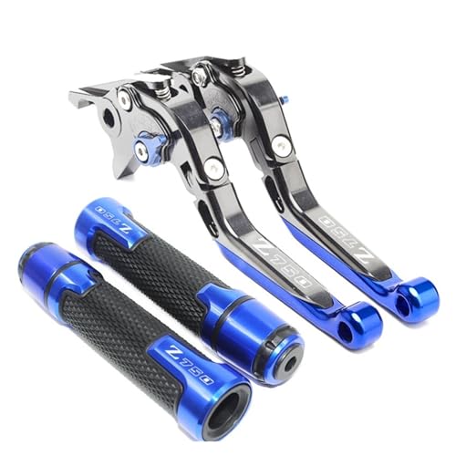 YUNDVLT Hebel Motorrad Lenker Griffe Enden Griff Bar Kappe End Kappe Stecker Compatible With NIN JA750 Z 750 NIN JA Z750R Z750L Z750S Z750 R/S/L(TitaniumBlue) von YUNDVLT