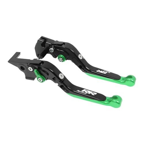 YUNDVLT Hebel Motorrad Verstellbare Falten Ausziehbare Bremskupplungshebel Griffhebel Compatible With S1000RR S1000 RR S 1000 RR 2019-2021 2022(GREEN2) von YUNDVLT