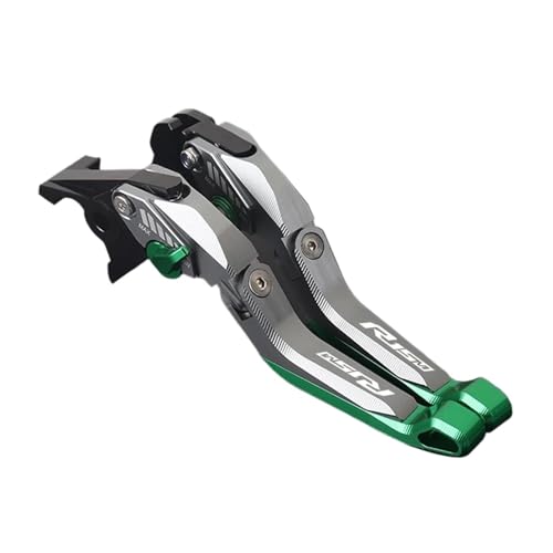 YUNDVLT Hebel Motorrad YZF R15 M Einstellbare CNC 5D Bremse Kupplung Hebel Compatible With YZF R15M 2022 R15 M 2022-2024(Green2) von YUNDVLT