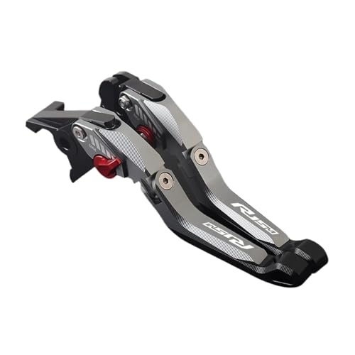 YUNDVLT Hebel Motorrad YZF R15 M Einstellbare CNC 5D Bremse Kupplung Hebel Compatible With YZF R15M 2022 R15 M 2022-2024(Grey) von YUNDVLT