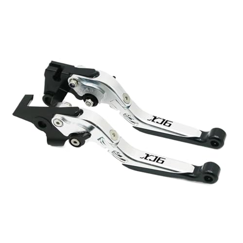 YUNDVLT Hebel Motorradzubehör Lenker CNC Verstellbare Faltbare Ausziehbare Bremskupplungshebel Compatible With X J 6 XJ6 DIVERSION 2009-2020(Silver) von YUNDVLT