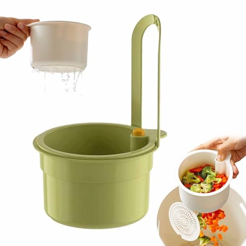 Sieb für Spülbecken,Snap-Button Spülbecken Sieb Wasserhahn Hängend,Kunststoff-Abtropfkorb für die Küchenspüle,Abnehmbare Silikon Waschbecken Aufbewahrungskorb,Ohne Hände zu Verschmieren (A) von YUNFAN
