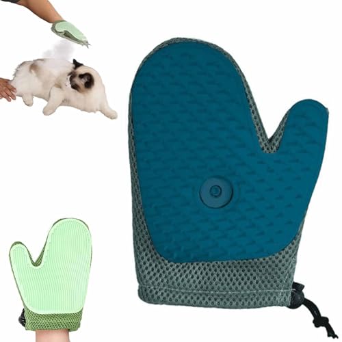 YUNFAN All-in-One Grooming Mist Glove for Pets,2025 New Pet Hair Remover Glove,Pet Hair Removal Grooming Gloves,with Spray Function-Anti Static Deshedding Tools,Loose Hairs Removal & Detangling (A) von YUNFAN