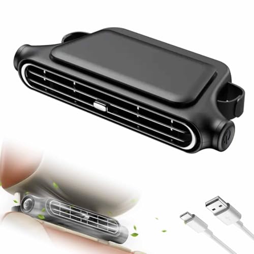 YUNFAN Auto RüCksitzventilator,Autositz KüHlventilator,3 Geschwindigkeiten Tragbarer Elektrischer Fahrzeug KüHlventilator,Winkelverstellbarer Autositz KüHler,Usb Clip-On Luftzirkulator (A) von YUNFAN