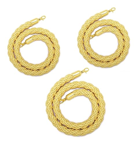 Handlaufseil, Gedrehtes Stützseil, For Hotels, Konzerte, Theater, isoliert schnell Menschenmengen(Gold Hook,215cm(7ft)) von YUNFANOZ