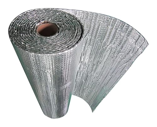 Heizung Isolierfolie, Aluminisierte Isolierfolie, Selbstklebende Aluminiumfolie, Wärmereflektierende Isolierrolle, for verschiedene Umgebungen(1 x 30m (3.28 x 98.5ft)) von YUNFANOZ