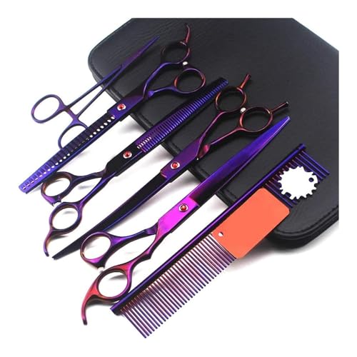 Hundeschere Set, Haustier Hundepflege Schere, Edelstahl-Scheren-Set, geeignet zum Trimmen von Tierhaaren von YUNFANOZ