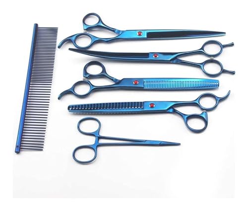 Hundeschere Set, Haustier Hundepflege Schere, Haustier-Pflege-Scheren-Set mit runder Sicherheitsspitze von YUNFANOZ