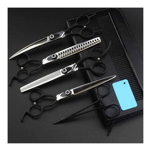 Hundeschere Set, Haustier Hundepflege Schere, Professionelle Schere for Hunde und Katzen. Speziell for Haustiere entwickelte Scheren von YUNFANOZ