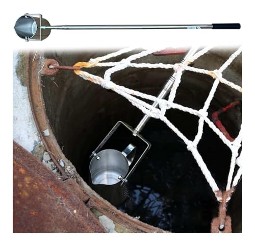 Teleskop-Wasserprobennehmer, Probenentnahmestange, Edelstahlmaterial, nicht leicht zu beschädigen, mit Doppelskalen(1000ml,1.11-300cm(3.6-9.8ft)) von YUNFANOZ
