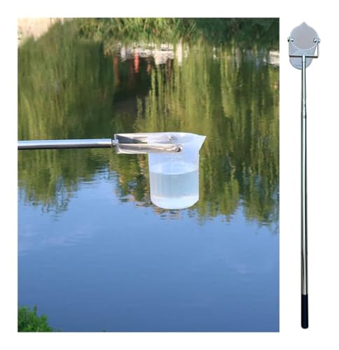 Teleskop-Wasserprobennehmer, Probenentnahmestange, Mit Teleskopstange aus Edelstahl, for Keller, Flüsse, Seen(1000ml,1-2.5m(3.2-8.2ft) L) von YUNFANOZ