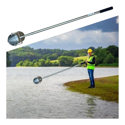 Teleskop-Wasserprobennehmer, Probenentnahmestange, Probenahme über große/kurze Distanzen, for Tümpel, Seen, Flüsse(1000ml,2.8ft-6.5ft(0.86-2m)) von YUNFANOZ