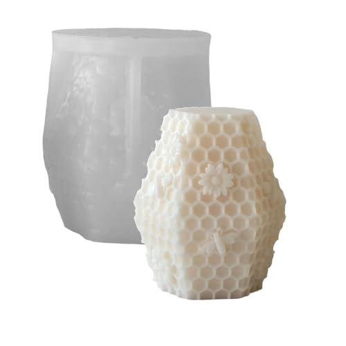 Geschnitzte Silikonformen für handgefertigte Seife, Harz, Handwerk, Zylinderform, dekorativ für Zuhause, Waben von YUNGLOO