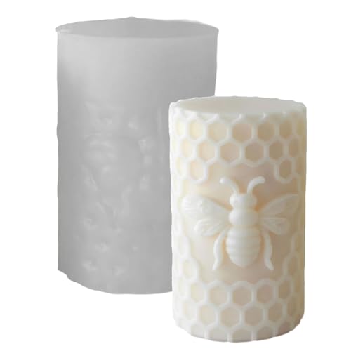 Geschnitzte Silikonformen für handgefertigte Seife, Harz, Handwerk, Zylinderform, dekorativ für Zuhause, Waben von YUNGLOO