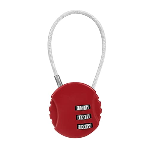 Koffer-Code-Kabel-Kombination Reisekabel Diebstahlschutz 3-stelliger Helm Reißfest Mehrzweck-Fahrradschlösser Rücksetzbar von YUNGLOO