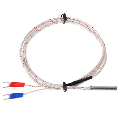 Thermoelement Temperaturregler 0-600C K Typ Draht 5x30mm 1M 5M für Temperaturmessung Hochempfindlicher Thermoelementadapter K-Typ von YUNGLOO