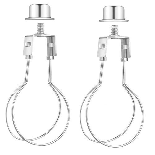 YUNGLOO 2 Stück Lampenschirm-Harfenhalter-Adapter, Lampenschirm, Glühbirnen-Clip, Ersatz-Leuchtmittel-Federclip, um Hardware Feder zu halten von YUNGLOO