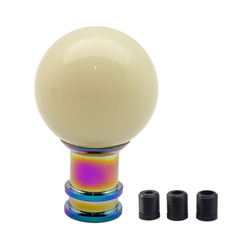 YUNGLOO Moderner Acryl-Schaltknauf-Hebelkopf Ersatz mit 8 mm, 10 mm, 12 mm Adaptern, glattes Getriebe, geeignet für manuelle Auto-Schaltknauf-Ersatz von YUNGLOO