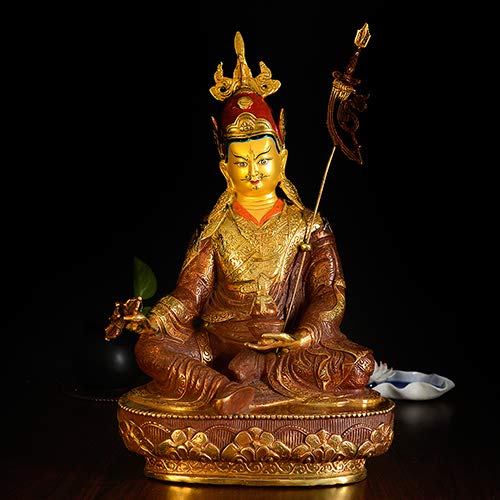 Padmasambhava Guru Rinpoche Buddha Statue, vergoldet, 32 cm hoch von YUNHAO