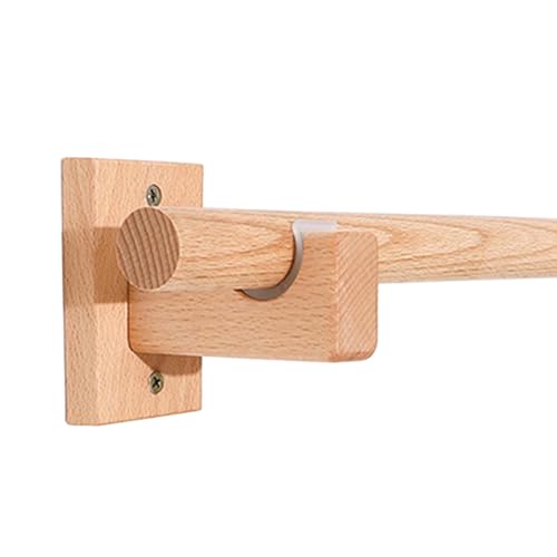 Hochleistungs-Gardinenstange Aus Massivholz Mit 29 Mm Durchmesser, Inklusive Halterungen Und Schrauben, 100–320 Cm, For Ösenvorhänge, Langlebig Und Robust.(320cm) von YUNHEST