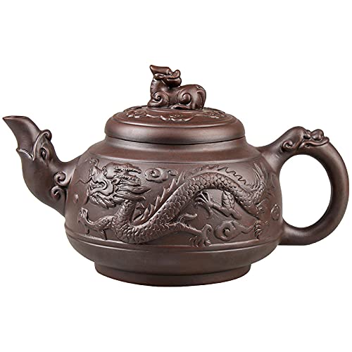 Teebereiter Teekanne Vintage Teeservice Teapot Yixing Zisha - Pure Handgemachte Große Kapazität Keramik Teekanne Drache Phoenix Großer Kungfu-Tee-Set Für Zuhause von YUNHOME