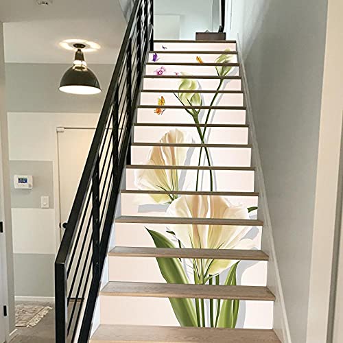 Treppenaufkleber Selbstklebend Dekotreppe Wandaufkleber 1 Set / 13Pcs Vision, Verschleißfeste Aufkleber, Nationallandschaft, Wasserdichte Tinte Und Waschen Home Treppenhaus, Dreidimensionale Dekoratio von YUNHOME