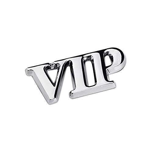 YUNHOME Emblem Aufkleber Auto Aufkleber Auto Emblem Auto Metall VIP Autoaufkleber VIP Car Tail Label Side Sign-VIP-Auto-Standard (Silber) von YUNHOME