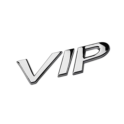 YUNHOME Emblem Aufkleber Auto Aufkleber Auto Emblem Auto Metall VIP Autoaufkleber VIP Car Tail Label Side Sign-VIP-Auto-Standardkörper (Silber) von YUNHOME