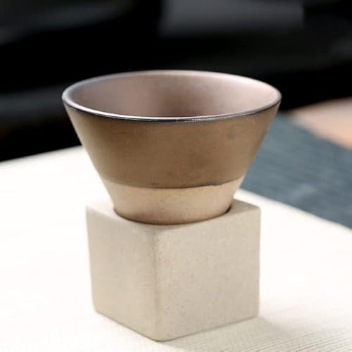 90 ml Kreative Retro Keramik Kaffeetasse Grobe Keramik Teetasse Japanische Porzellan Tasse Keramik Kaffeetasse von YUNKOU