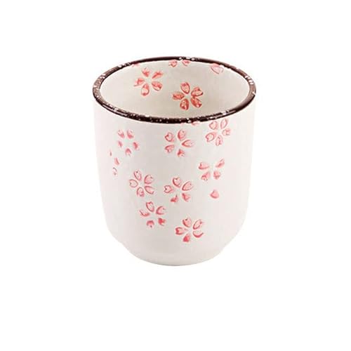 Japanischer Stil Kung Fu Tee Keramik Porzellan Teetasse Home Tasse Glas Teetasse Rosa Weiß von YUNKOU