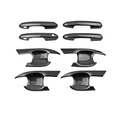 Türgriff für Außentür für Highlander für XU70 für Kluger 2020 2021 2022 2023 ABS Auto Türgriff Außentürschale Auffangen Abdeckung Schutz Füllung selbstklebend (Karbon-Fiber) von YUNLL