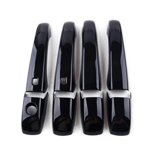 YUNLL Auto-Außentürgriff-Abdeckung, 4 Paar, glänzende schwarze Türgriff-Abdeckung für Grand For Cherokee 2011–2019, Außenzubehör von YUNLL