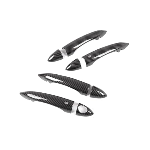 YUNLL Auto-Außentürgriff-Abdeckung, 8 Stück, Auto-Außentürgriff-Abdeckung, Aufkleber für Giulia 2017–2020, mit Löchern, seitlicher Außentürgriff von YUNLL