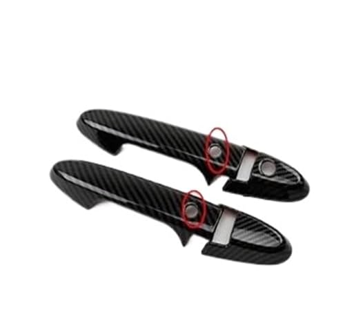 YUNLL Auto-Außentürgriff-Abdeckung, Autotürgriff-Abdeckung, Verkleidung aus Kohlefaser, Außentürgriff-Schüssel für HRV für Vezel 2014–2019 C287 (2 Smartkey-Loch) von YUNLL