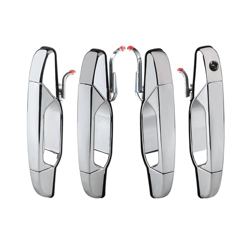 YUNLL Auto-Außentürgriff-Abdeckung, Chrom, Türgriff für Silverado, Tahoe, Sierra, Außentürgriff 20828237 (Silber) von YUNLL