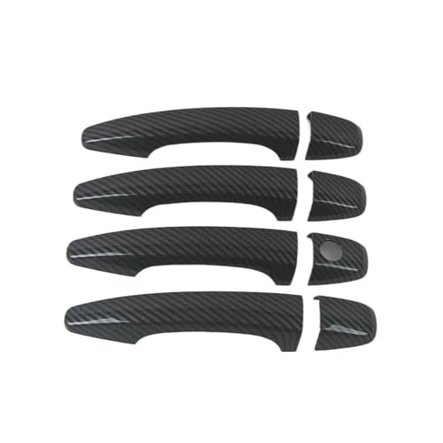 YUNLL Auto-Außentürgriff-Abdeckung für Peugeot 2008 2014–2019, ABS, Chrom, Außentür, Schalengriff, Türknauf-Kappe, Zierleiste (Griff aus Karbon) von YUNLL