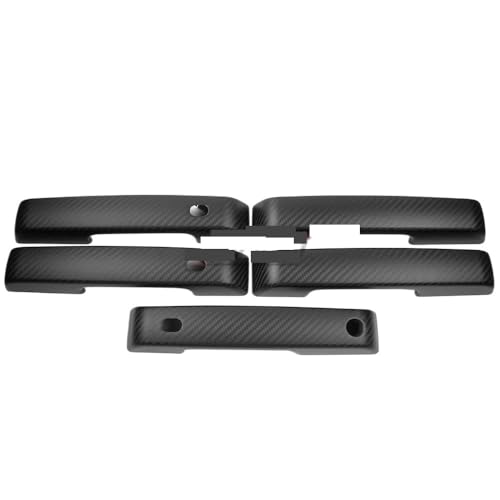 YUNLL Auto-Außentürgriffabdeckung, Karbonfaser, Außentürgriff-Schalen, 4-Türer-Abdeckung, Zubehör für Raptor 2021, 2022, 2023, 2024 (mattes Carbon) von YUNLL