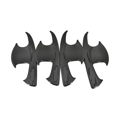 YUNLL Auto-Außentürgriffabdeckung für HILUX für REVO für Rogue 2016, 2017, 2018, 2019, 2020, schwarze Kohlefaser, Seitentürgriff-Abdeckung (Stil 1) von YUNLL