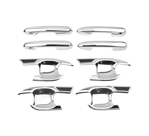 YUNLL Auto-Außentürgriffabdeckung für Highlander, XU70, Kluger 2020, 2021, 2022, 2023, ABS, Auto-Außentürgriff-Abdeckung, Schutzaufkleber (Silber) von YUNLL