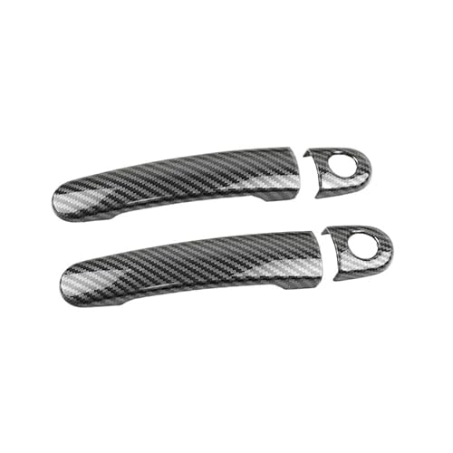 YUNLL Auto-Außentürgriffabdeckung für TT MK1 für A2 2000 2001 2002 2003 2004 2005, Auto-ABS-Chrom-Kohlefaser-Stil, Außentürgriff-Abdeckung, Zubehör (Carbon-Textur 3) von YUNLL